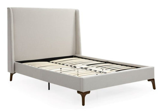 Denver Bed Super King Asteria Stone Textured Weave, 198x212x126cm