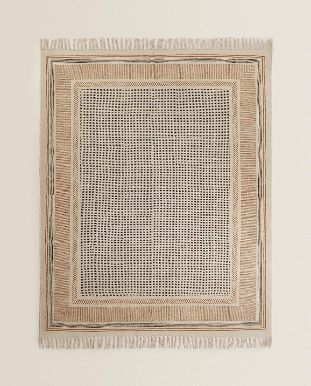 Block Print Rug, 200 x 150cm