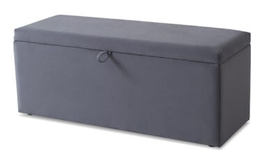 Billie Blanket Box - Grey, 141x42x50cm