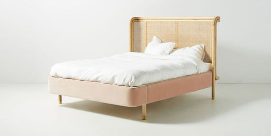 Anthropologie Heatherfield Cane Double Headboard, 218.44x223.52x127cm