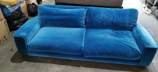 Electric Blue, Loaf sofa 3 seater, 105x230x70cm