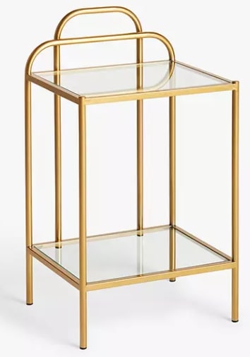 Swirl Metal Side Table, 35.6 x 41.5 x 73.2cm