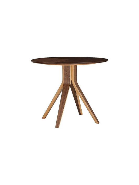 House by John Lewis Radar 4 Seater Round Dining Table, Walnut, 0x90x75cm