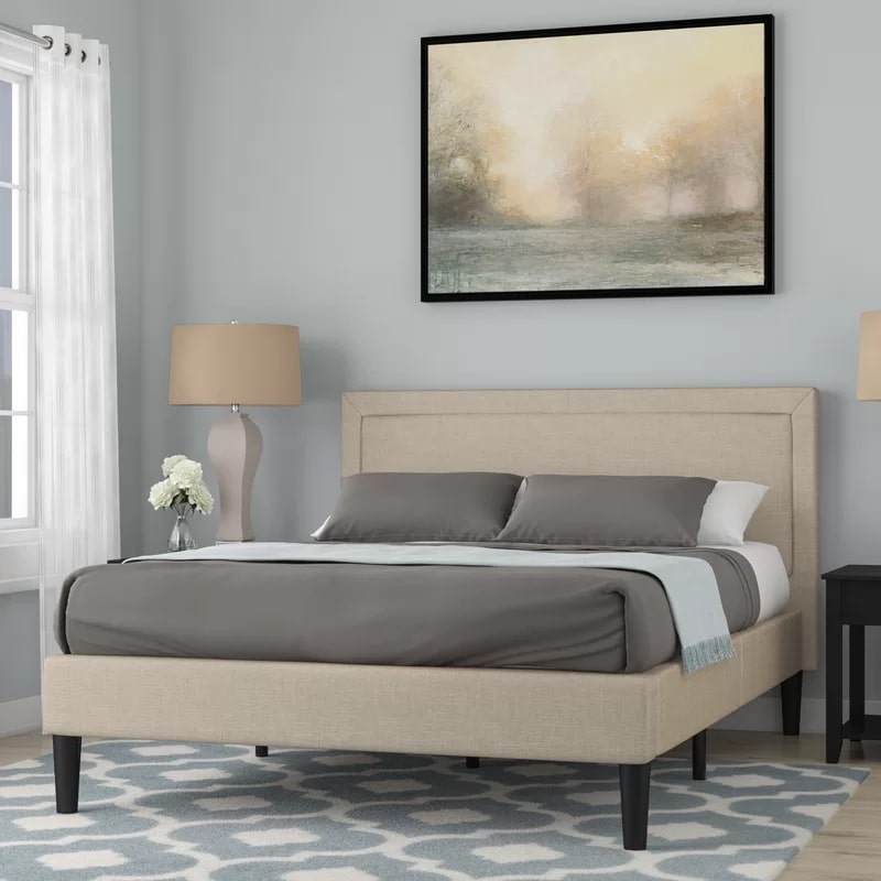 Calantha Upholstered Platform King Bed, 222.25x157.48x112.5cm
