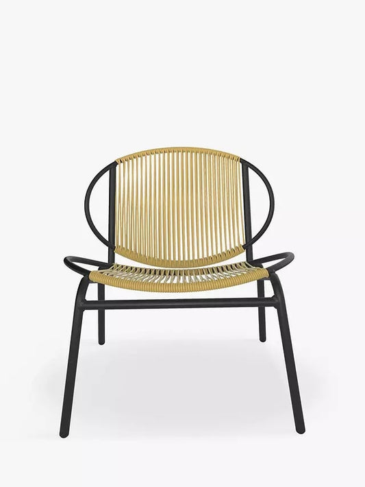 JOHN LEWIS & PARTNERS PAIR OF ELLIPSE GARDEN CHAIRS IN YELLOW MUSTARD, 40x76x64cm