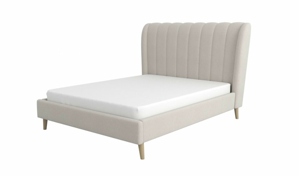 BRINJAL VELVET Elycia Bed Frame, 215x149x120cm