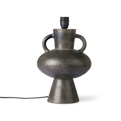STONEWARE LAMP BASE CHARCOAL L