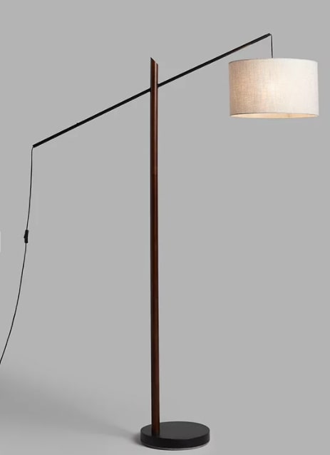 John Lewis & Partners Fishing Rod Floor Lamp, Walnut, 43x125x189cm