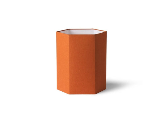 Hexagonal lampshade burlap M - orange, 27x27x31.5cm