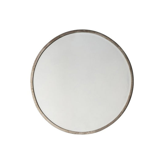 Higgins Round Mirror Antique Silver