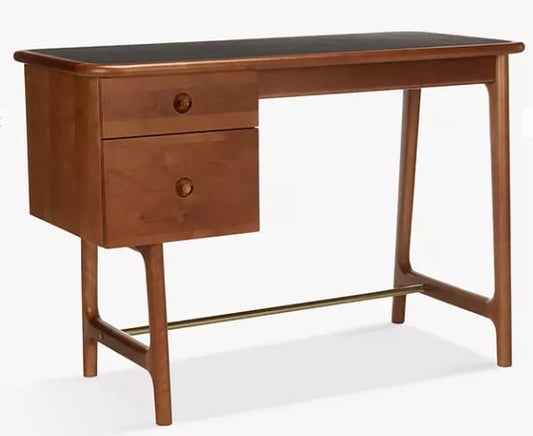 JOHN LEWIS & PARTNERS SOREN 2 DRAWER DESK IN WALNUT, 50x110x76cm