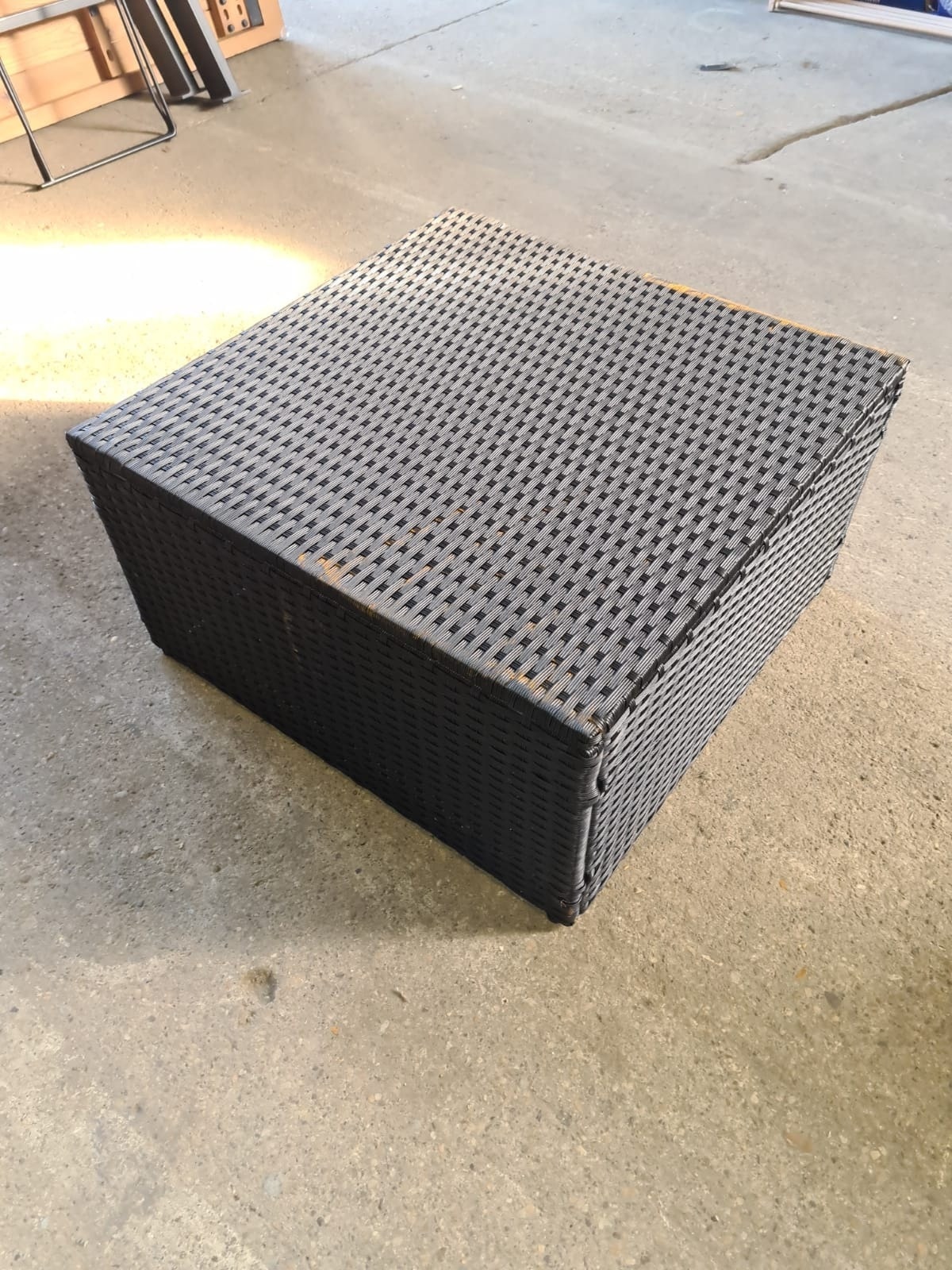 Black Outdoor Coffee Table, 65x65x35cm