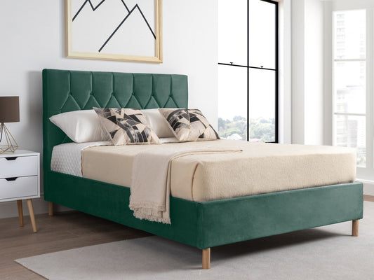 5FT Kingsize Fabric Bed Frame, 212 x 158 x 117cm