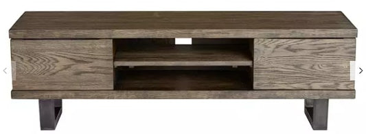 JOHN LEWIS & PARTNERS CALIA 2 DOOR TV STAND IN DARK WOOD, 45x140x45cm