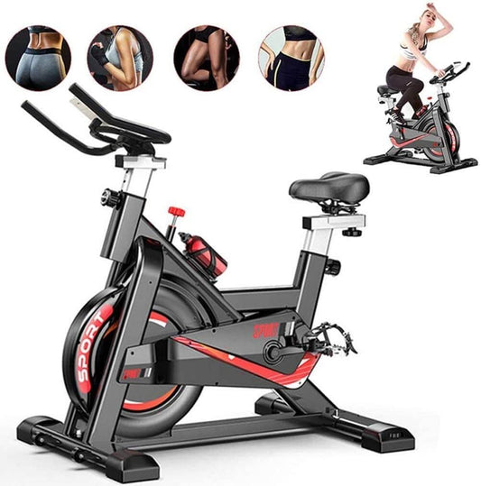 Fnova Exercise Bike Indoor Cycling for Home/Gym Use with Heart Rate Monitor, LCD Display, Pulse Sensors, Super Mute Spinning bike