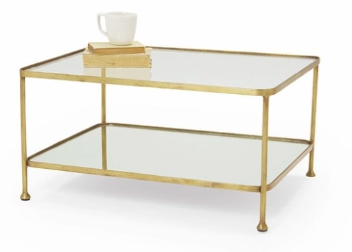 Loaf Wonderboy Brass Coffee Table, 60x80x40cm