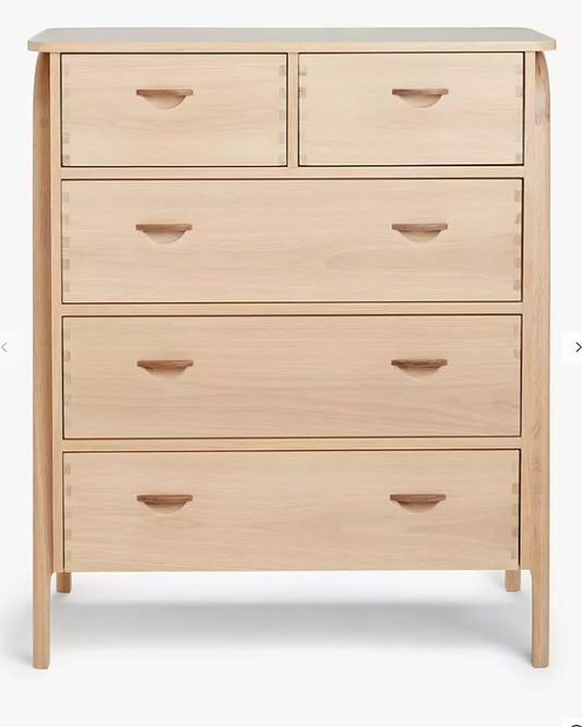 JOHN LEWIS & PARTNERS RATTAN 3 DRAWER CHEST, 45x95x114cm