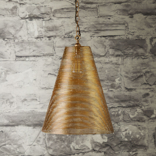 Larger Spingle tall tapered pendant, 42x36cm