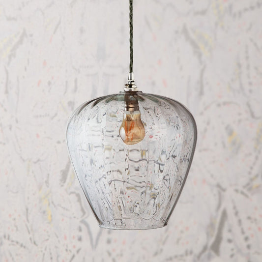 Larger Lisboa Pendant in Clear Glass, 16x29x30cm