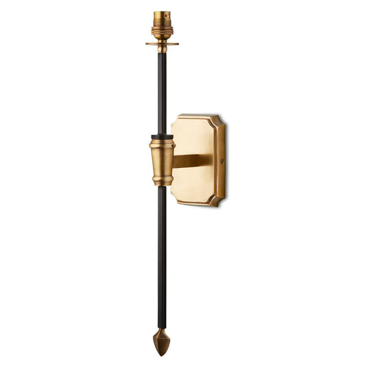 Besidem wall fitting in antique brass, 47x13x9.5cm